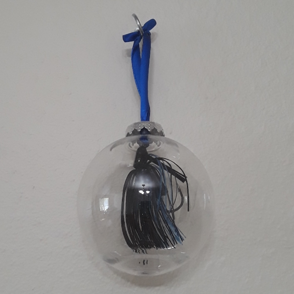 Handmade fishhook ornament